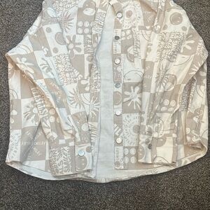 H&M Beige Graphic Jacket